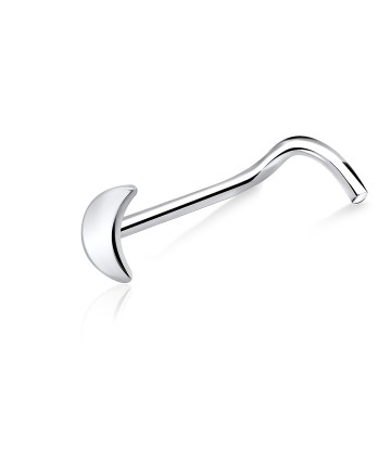 Half Moon Silver Curved Nose Stud NSKB-04s